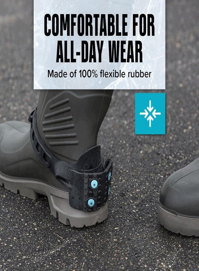Due North Ice Cleats Heel Traction Aids for Men and Women - For Working on Winter Snow - Lightweight Spikes - Image 4